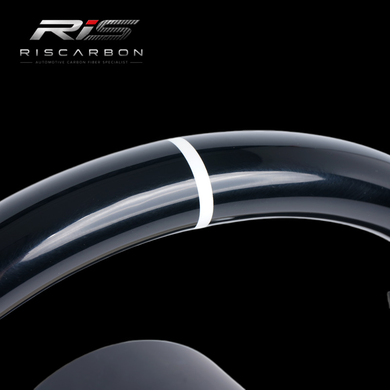Off-white perforated leather steering wheel compatible with BMW Piano Black F01 F15 F20 F22 F25 F31 F30