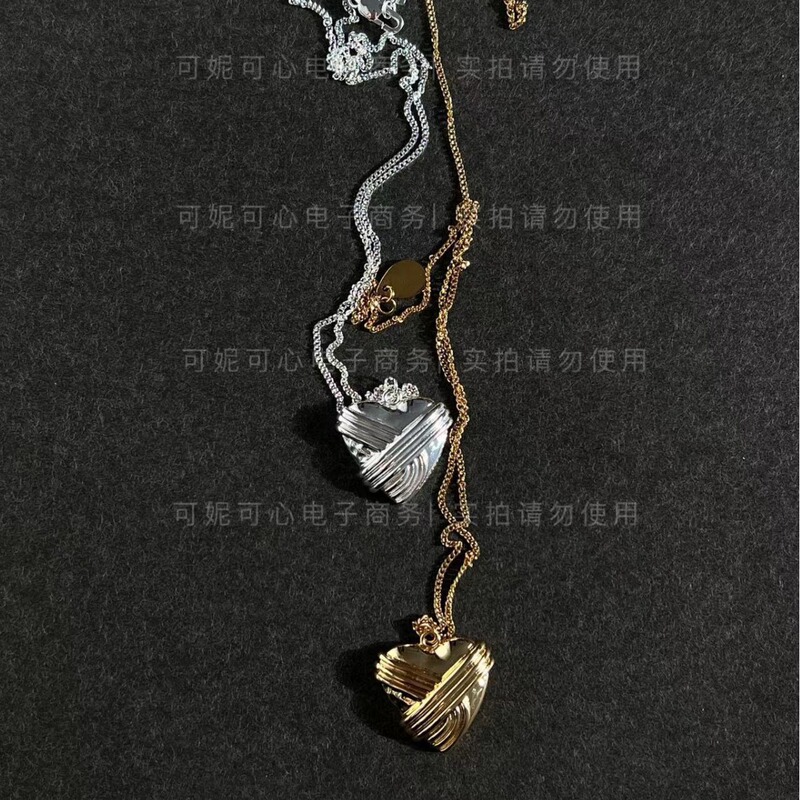 Q New Love necklace golden color stable sustainable wear Korean ins style brass material medium length K1-1