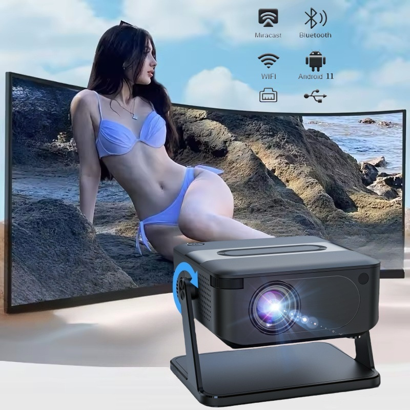New Cross-border Hot Sale HY310 Projector HD 4k Mini HD Cinema Wireless Small PTZ Projector