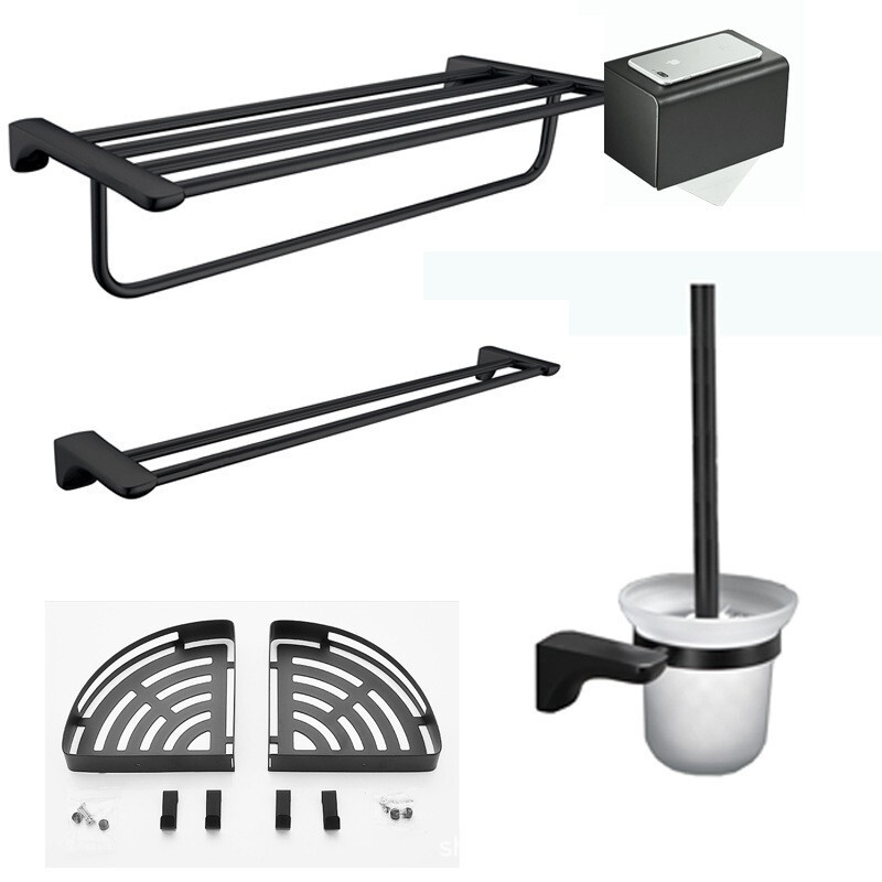 Bathroom Towel Rack Mirror Gun Gray Wall Engineering Bath Towel Rack Towel Storage Rack Bathroom Hardware Pendant Set Bathroom Towel Rack Mirror Gun Gray Wall Engineering Bath Towel Rack Towel Storage Rack Bathroom Hardware Pendant Set