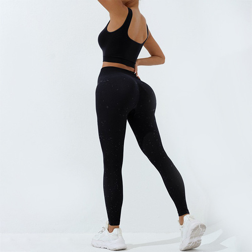Alpha Yoga Suit Women's High-end Sexy Pleated Bra Butt Lift Running Fashion Fitness Sports Pants Women