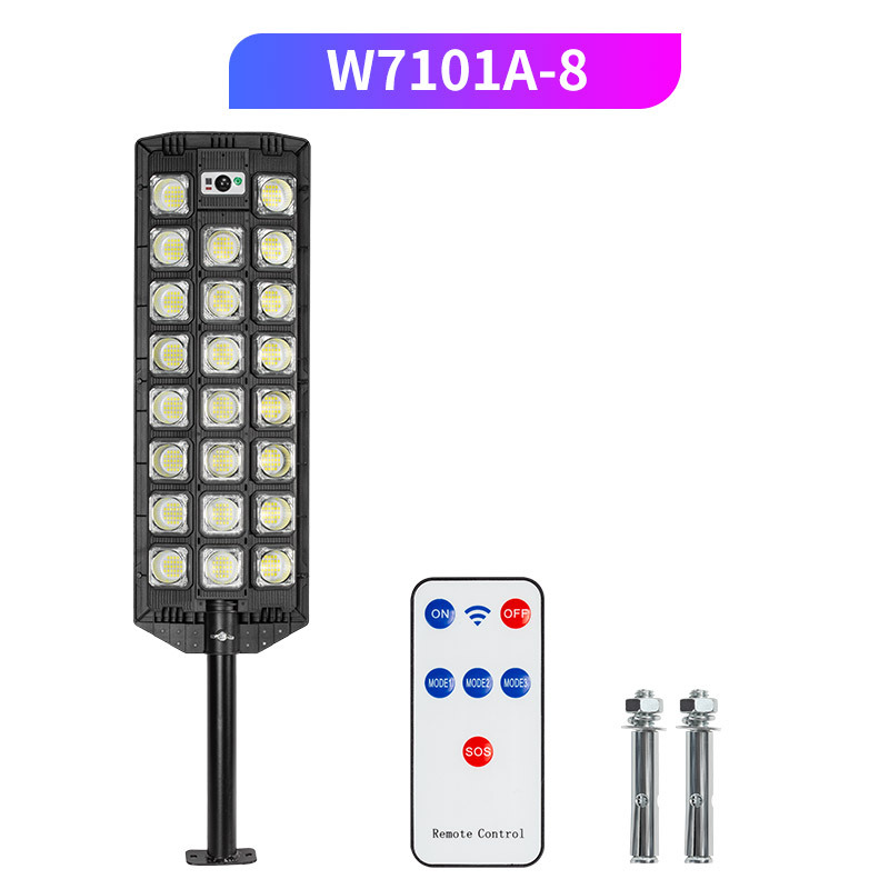 Transfronterizo nuevo LED luz fuerte lámpara de calle pequeña lámpara de calle de tres filas lámpara de jardín solar lámpara de calle de inducción iluminación al aire libre