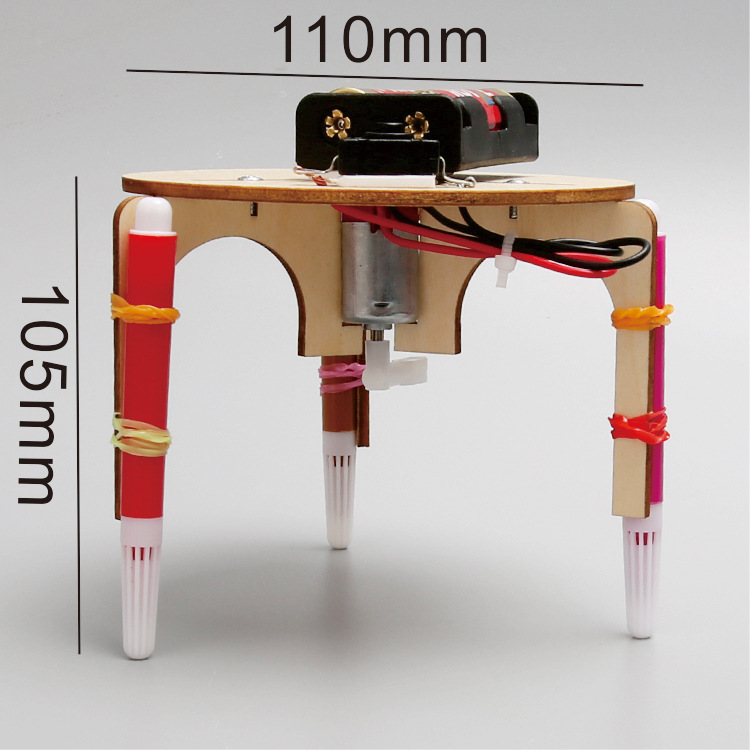 Graffiti Robot Puzzle Science Experiment for Primary School Students Wooden DIY Handmade Assembled Model Technology Making steam