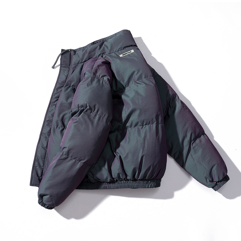 Nuevo abrigo reflectante de algodón acolchado abrigo de pan de marca de moda para hombre abrigo de invierno para hombre engrosado para hombre