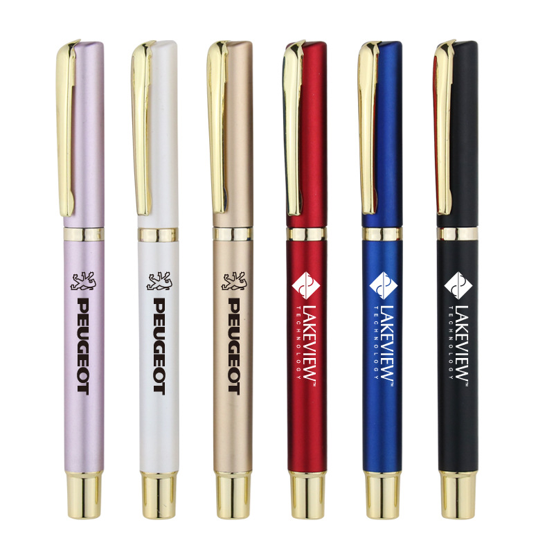 Advertising pen custom logo neutral pen free printing custom imitation metal gift water pen custom high-grade sign pen