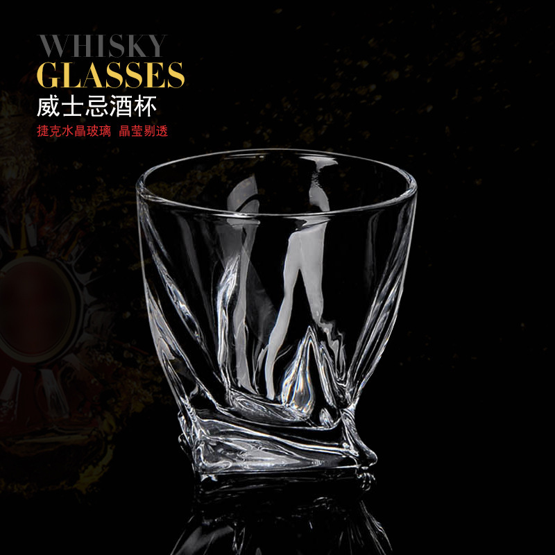 Vaso de vinos de Amazon suministro de vidrio de cristal creativo europeo Vaso de vinos de vinos de whisky de cerveza de bar