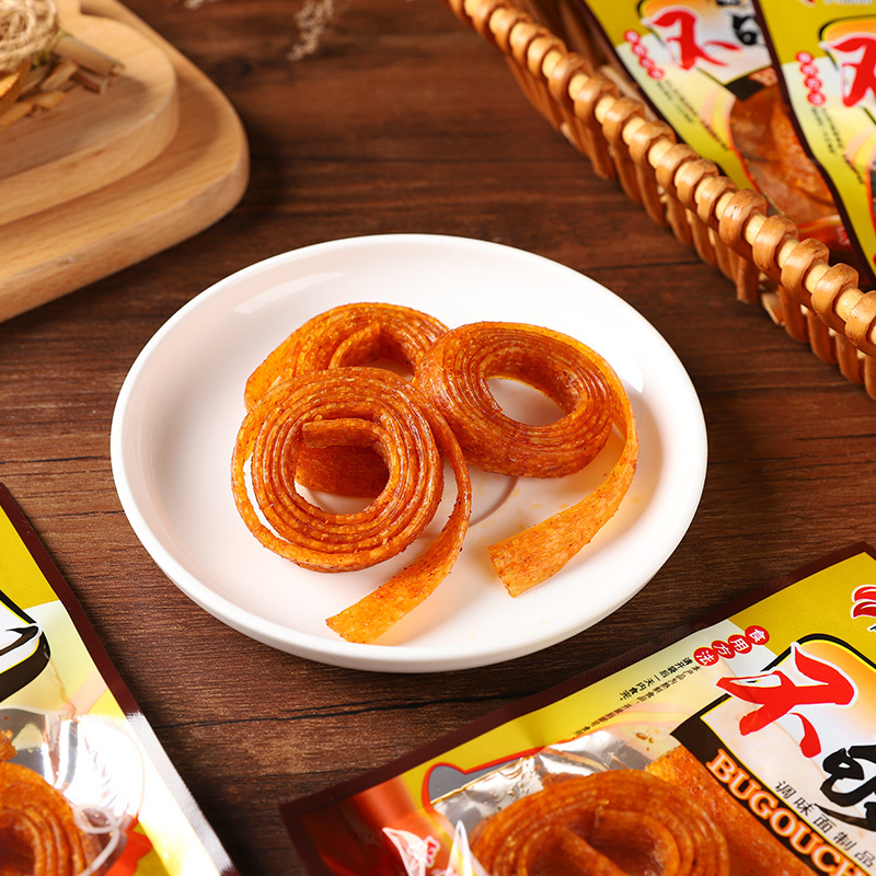 Pingru Hunan-Style Spicy Strips, Internet-Famous Spicy Strips, Classic Childhood Snacks, Gluten Sticks, Nostalgic for Those Born in the 80S and 90S