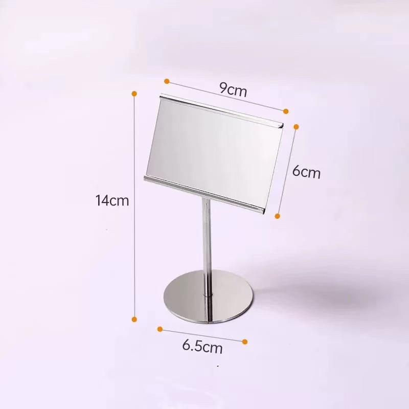 Soporte de menú de acero inoxidable creativo soporte de tarjeta de menú de restaurante soporte de mesa soporte de asiento de mesa Nombre de menú buffet soporte de exhibición