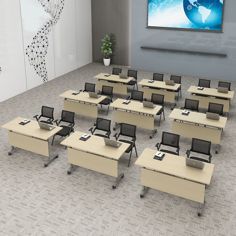 Folding conference table training table training table chair set long table student desk movable meeting room office desk