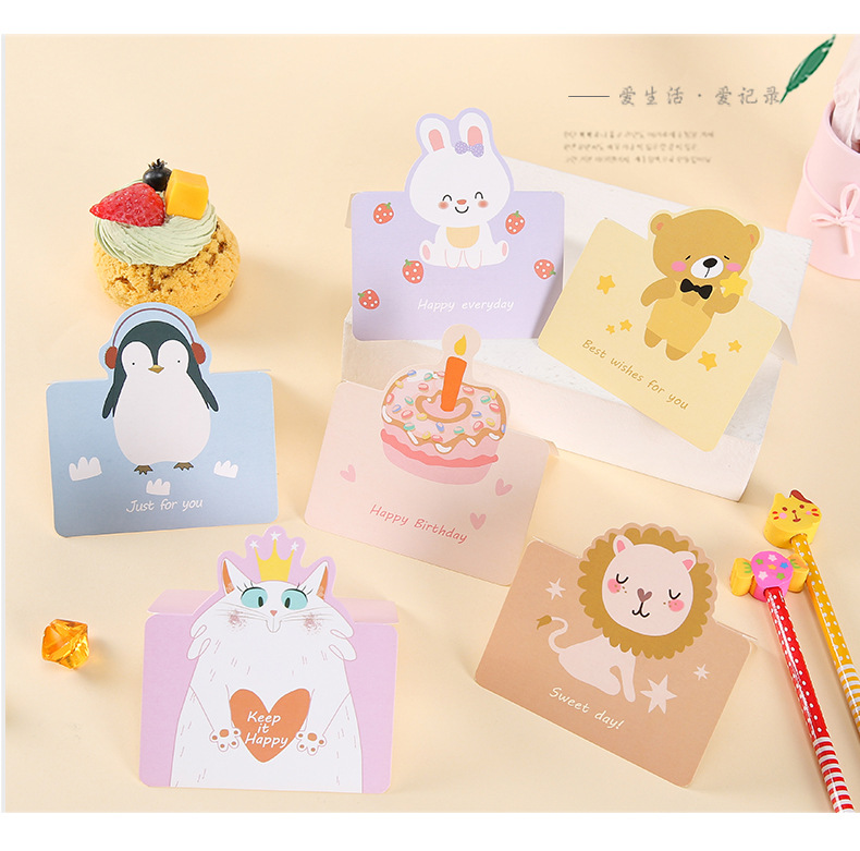 Mother's Day Sweet Penguin Letter Heart Shape Paper Festival Card 1 Piece display picture 1