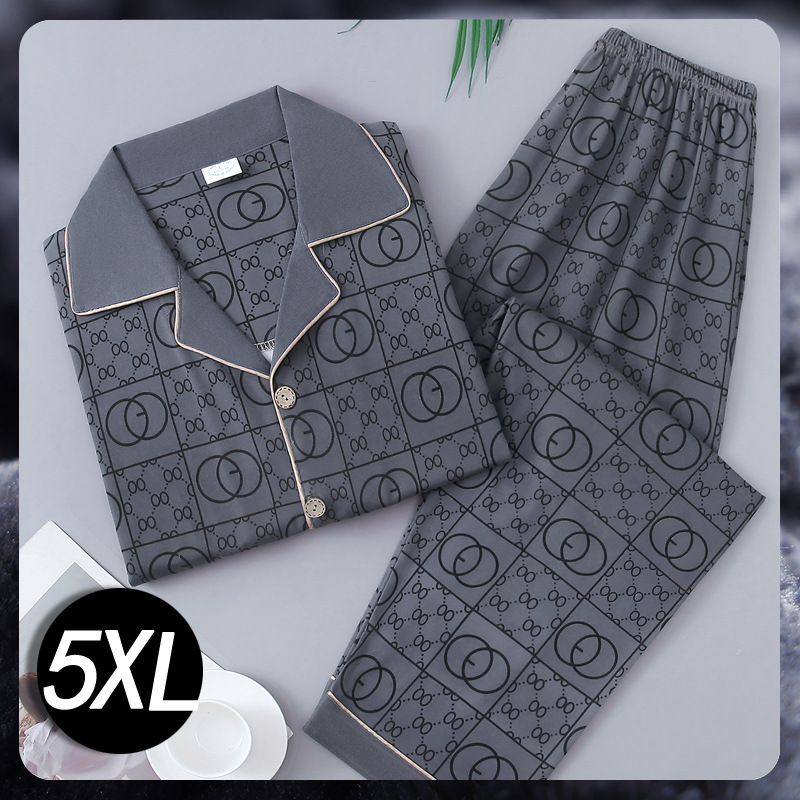 100% algodón de los hombres pijamas de primavera y otoño cardigan manga larga de mediana edad papá puede usar al aire libre desgaste del hogar traje de verano Delgado