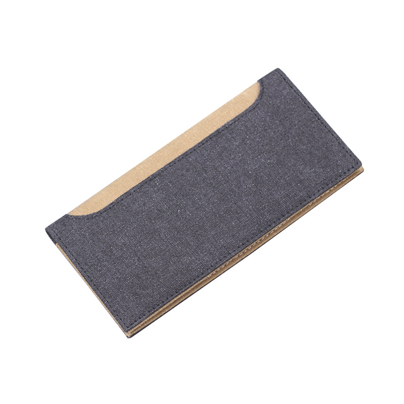 Cartera larga para hombres, lienzo, cartera de denim para hombres, bolso de traje delgado, bolso de tarjetas para hombres, cartera de 12 tarjetas.