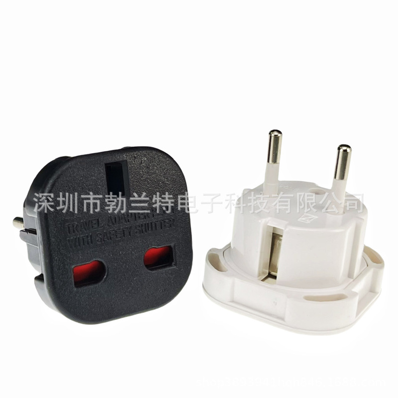 Cross-Border Factory Goods Copper 9625 British to European Conversion Plug German Standard Conversion Head Korea Russia European Power Plug