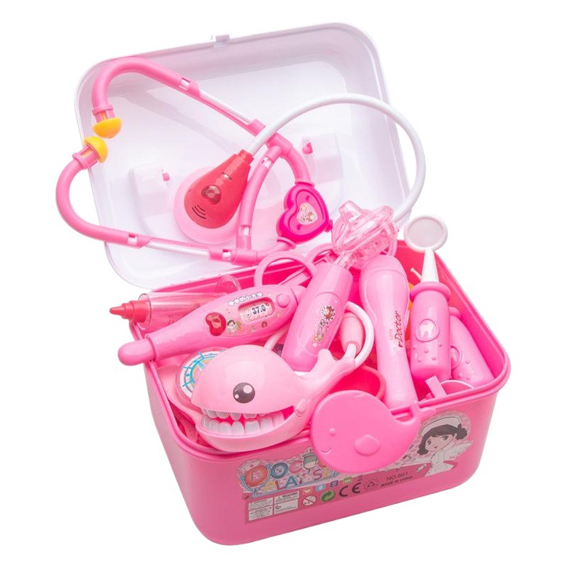 Médico DE LOS NIÑOS juguete traje chica simulación enfermera estetoscopio inyección jugar casa médica caja herramientas