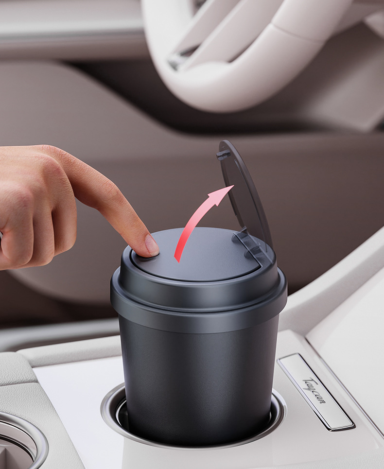 车载杯型垃圾桶可拆洗防异味便携式收纳盒车用杂物桶垃圾箱置物盒详情8