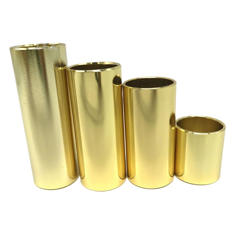 Fabricante de instrumentos musicales dedo manga slide stick acero inoxidable 304 guitarra metal slide tubo eléctrico guitarra de madera 4 especificaciones 3 colores