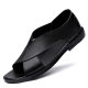 Cross-border Men's Leather Sandals Men's Cowhide New Casual Men's Shoes Summer Outer Wear Roman Shoes Soft Sole Non-slip Beach Shoes