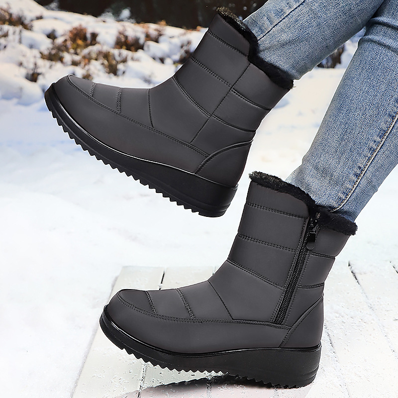 Zapatos de algodón de mujer zapatos de poliuretano transfronterizos botas de nieve gruesas botas de nieve calentadas botas cómodas