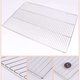 P66D烧烤网不锈钢网格烧烤工具网架烤肉网片铁丝网长方形烤炉网晾