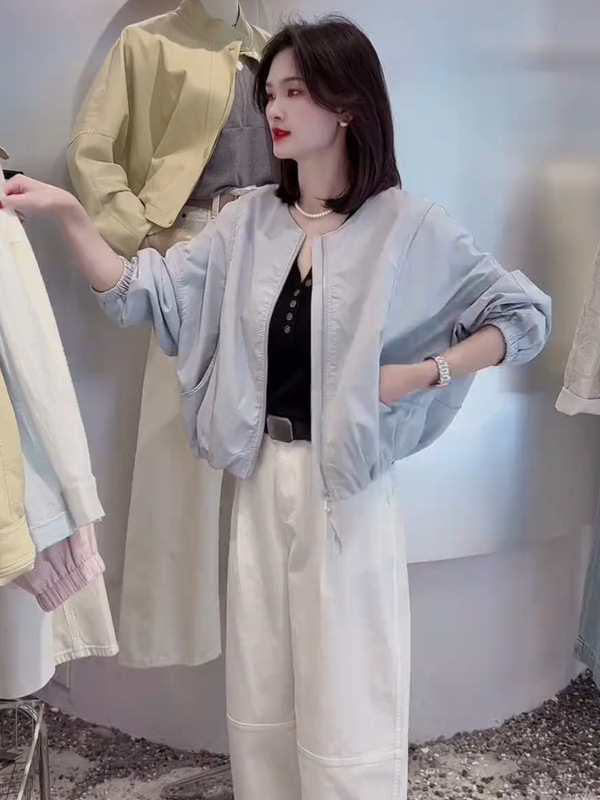 短款外套女秋季新款2025年流行薄款超好看棒球服休闲百搭夹克上衣|undefined