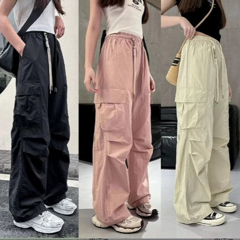 Girls' Overalls Summer Thin Pants Big Children Junior High School Students Loose Wide Leg Long 2024 New Teenagers Trendy