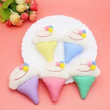 ins春天色清新布艺手工冰激凌 布艺小花配件装饰diy女童头饰辅料