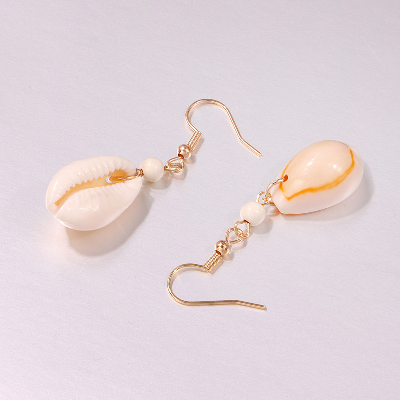 Wholesale Jewelry 1 Pair Bohemian Shell Alloy Shell Drop Earrings display picture 2