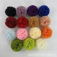 跨境热销10cm球菊万寿菊手工DIY配饰簪花花环胸花仿真花花材