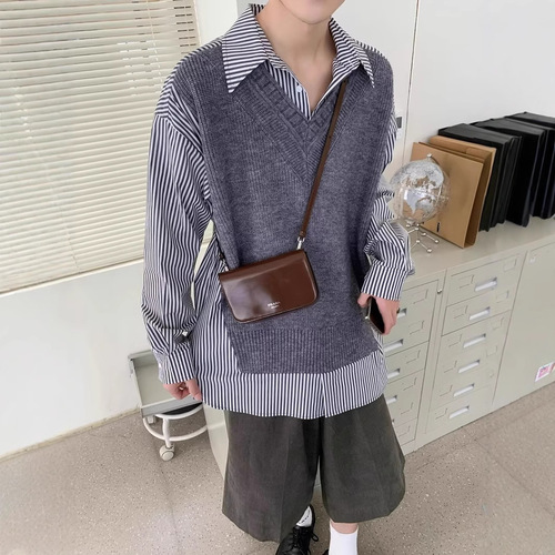 Slimming Ladies Knit Sleeveless Backless V-Neck Cardigan Open Front Sweater for Spring and Autumn