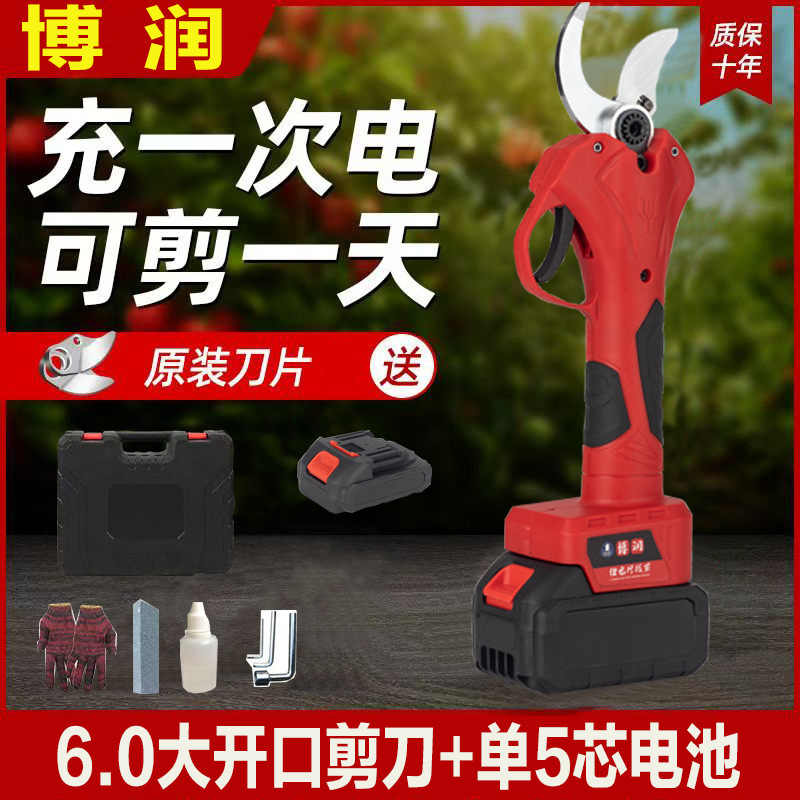 プロの国境を越えた電動剪定鋏、リチウム電池剪定鋏、庭の果樹の果実の枝はさみ、園芸の枝剪定電動工具|undefined
