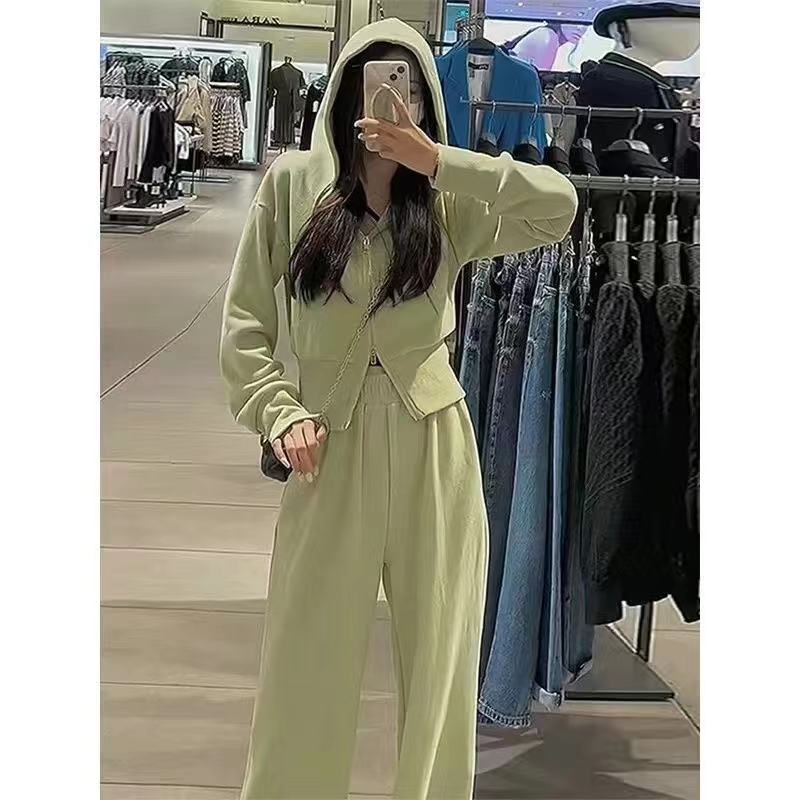 运动套装女秋季学生韩版宽松显瘦时尚卫衣小个子休闲两件套跑步服|undefined