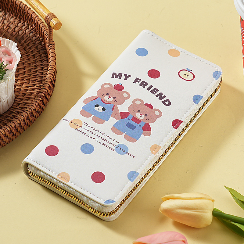 Cartera transfronteriza para mujer de dibujos animados largos lindo wallet billetera de gran capacidad billetera para mujer billetera transfronteriza