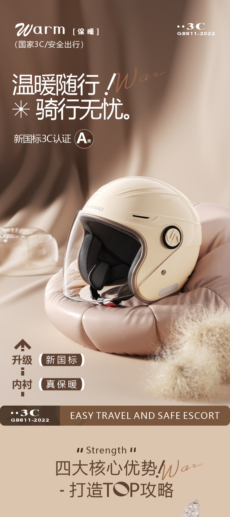 New National Standard 3C Certified Electric Vehicle Helmet