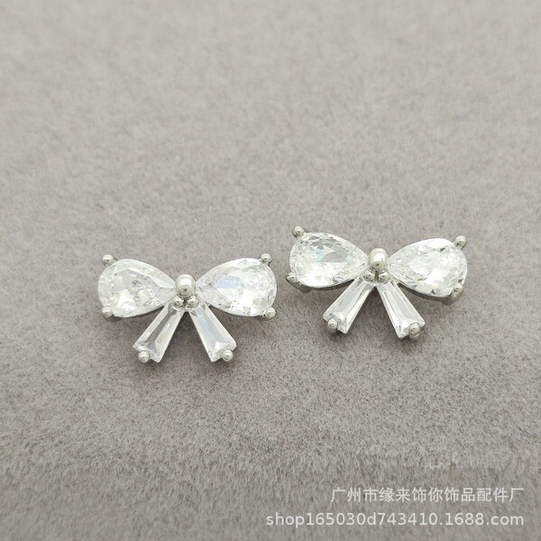 copper accessory with zircon with bow