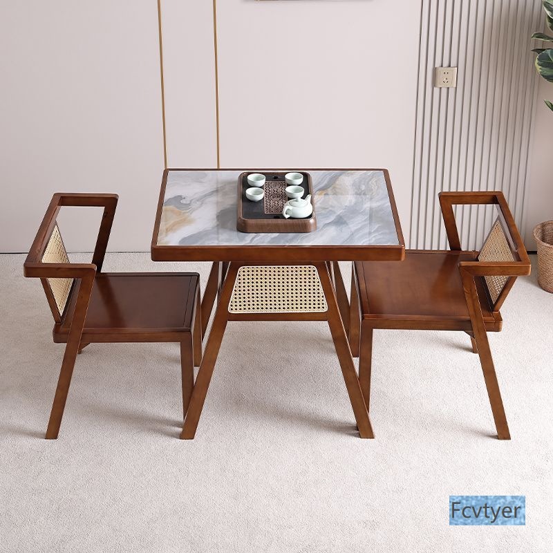 Hao Gang sala de estar ocio mesa de té tabla de combinación de muebles de almacenamiento cuadrado pequeño balcón silla de roca doméstica