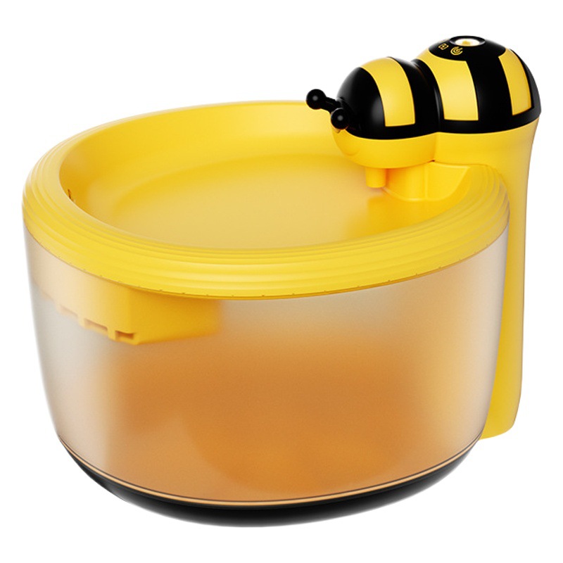 Dispensador de agua para mascotas oso dispensador de agua para gatos alimentador de agua inteligente de agua vivo automático inalámbrico no enchufable perro agua potable