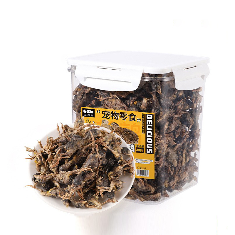 Aperitivos para gatos liofilizados de codorniz