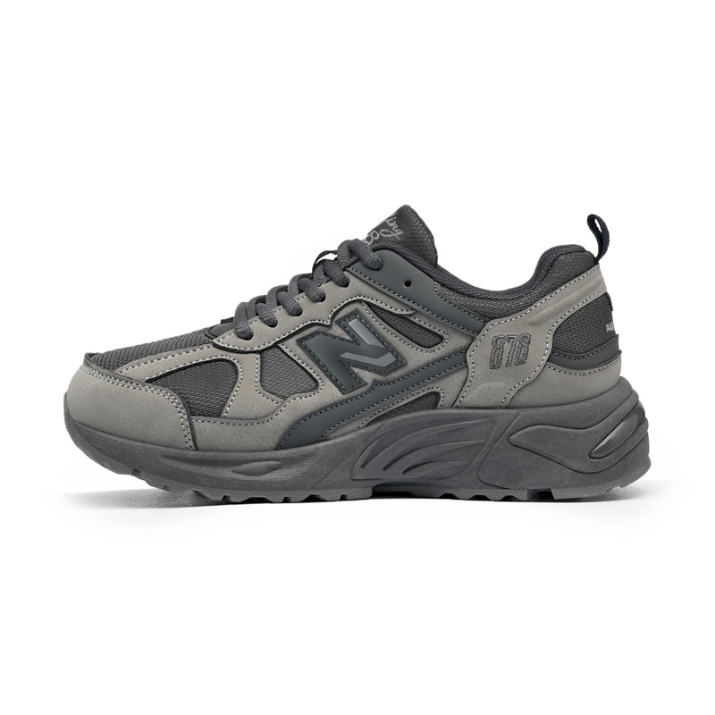 Giày thể thao retro unisex Putian Xuân Thu Balance Cool Running N878 đế dày giảm chấn — 878 Yuanzu màu xám
