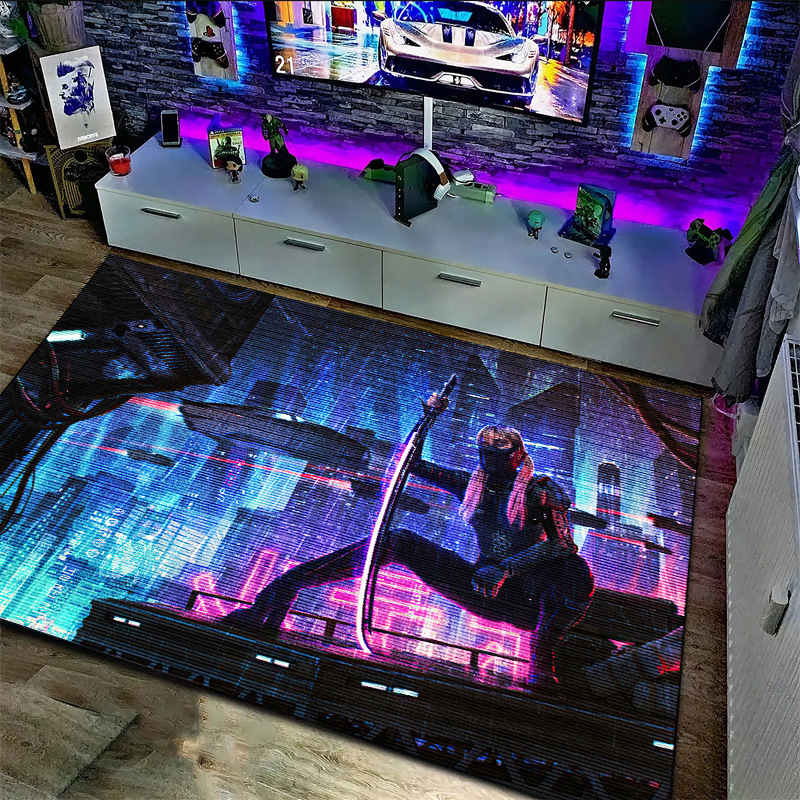 Alfombra sala de estar resistente a la suciedad y fácil de cuidar consola de juegos transfronteriza sofá mesa de centro manta antideslizante y resistente a la suciedad alfombra de terciopelo de cristal para dormitorio