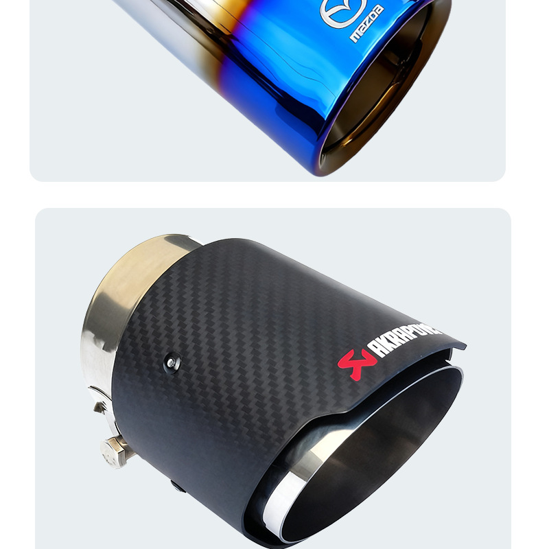 Suitable for 20-22 Model Mazda 3 Next Generation Axela Tailpipe Modification Exhaust Pipe Carbon Fiber Tailpipe