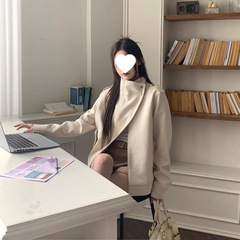 法式气质高级感鹿皮绒外套女春秋季爆款宽松百搭休闲机车夹克上衣