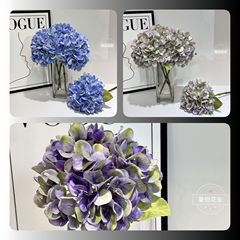 3D打印绣球春秋色仿真花假花客厅餐桌摆设婚礼路引布置多色可选