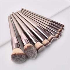 Amazon Cross-border New Product 10-Piece Champagne Makeup Brush Set Portable Soft Hair Makeup Brush Beauty Makeup Tools