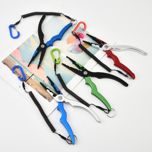 In stock wholesale multifunctional aluminum alloy Luya pliers arc handle fishing pliers open loop cutting line die casting Luya tool