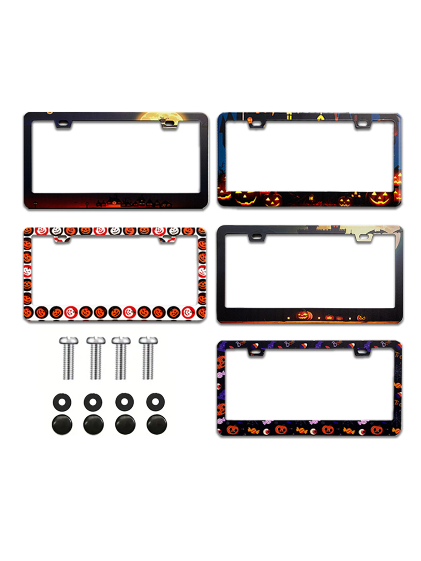 US regulations Halloween license plate frame UV craft pattern license plate frame license plate frame aluminum alloy stainless steel license plate frame