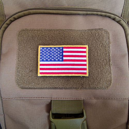 American Embroidered Velcro Seal Cloth Patch Outdoor Bag with Stars and Stripes Tactical Military Patch Badge