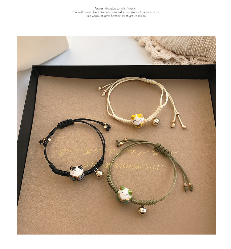 1 Piece Casual Lucky Cat Ceramic Handmade Unisex Bracelets