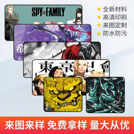 定制二次元空白鼠标垫卡通动漫防滑加厚护腕电脑键盘桌垫定做批发