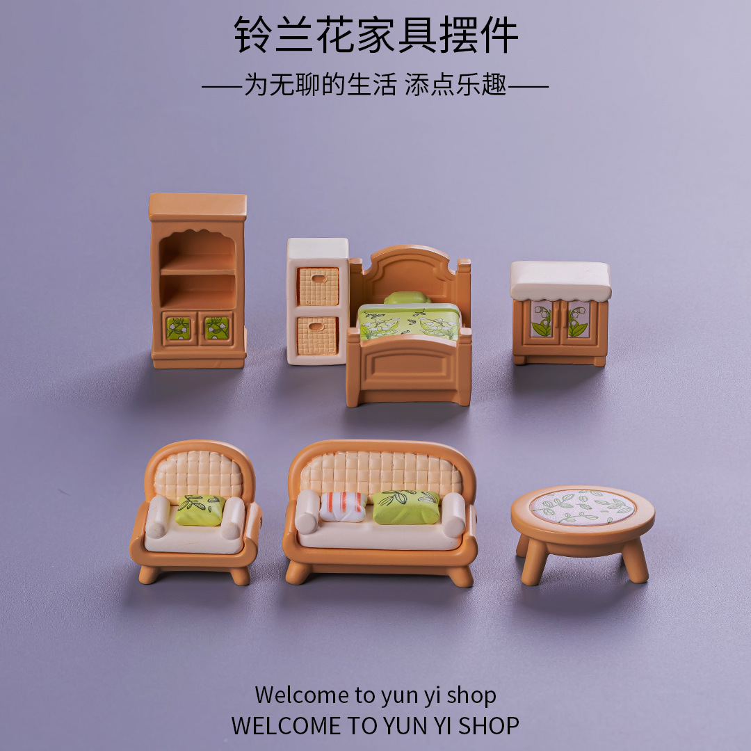 Micro Landscape Small Ornaments Creative Chinese Furniture Living Room Ornaments DIY Desktop Car Decoration Miniature Scene Ornaments
