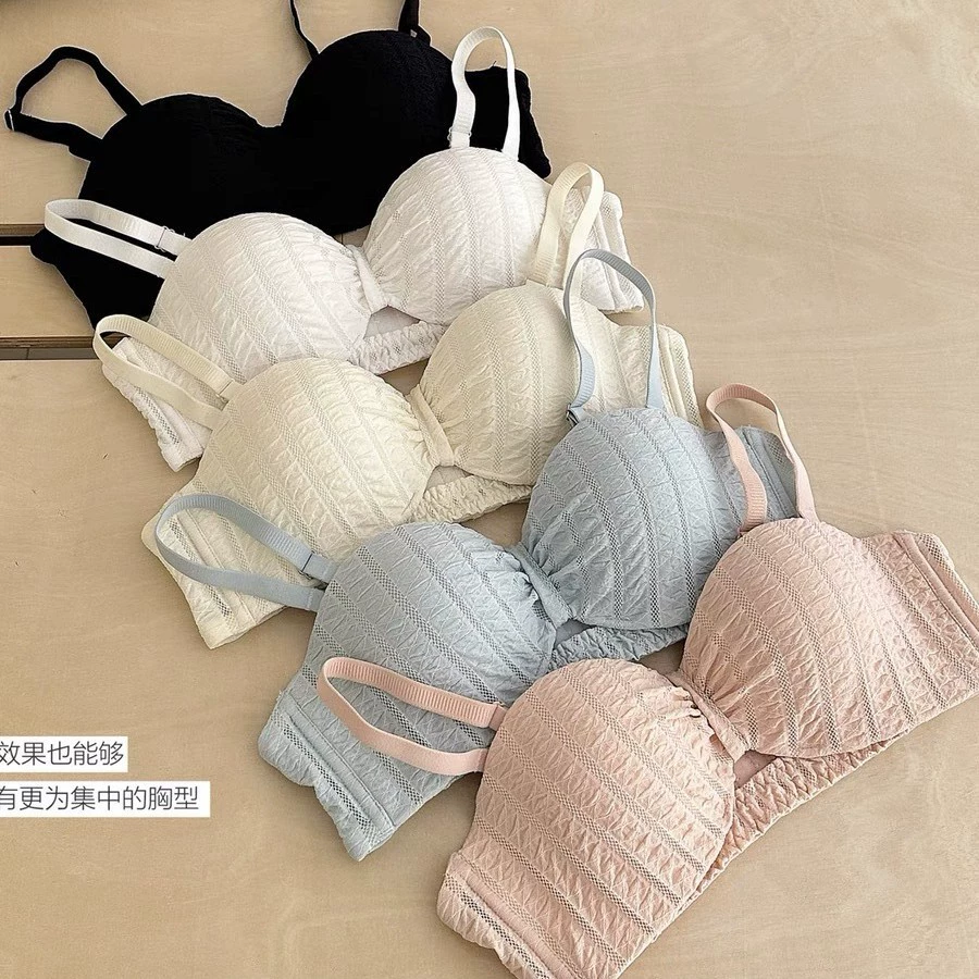 White push up bra, underwear, non-slip supporting invisible summer thin straps